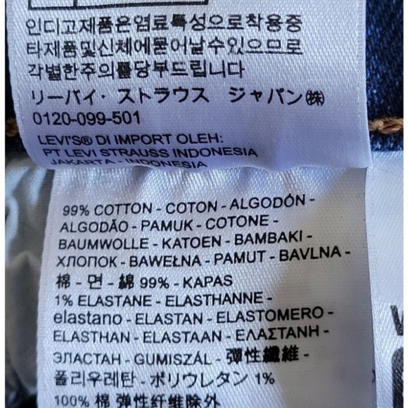 Levi's Premium 90s Wedgie Straight Leg Raw Hems Button Fly Jeans - Picture 8 of 8